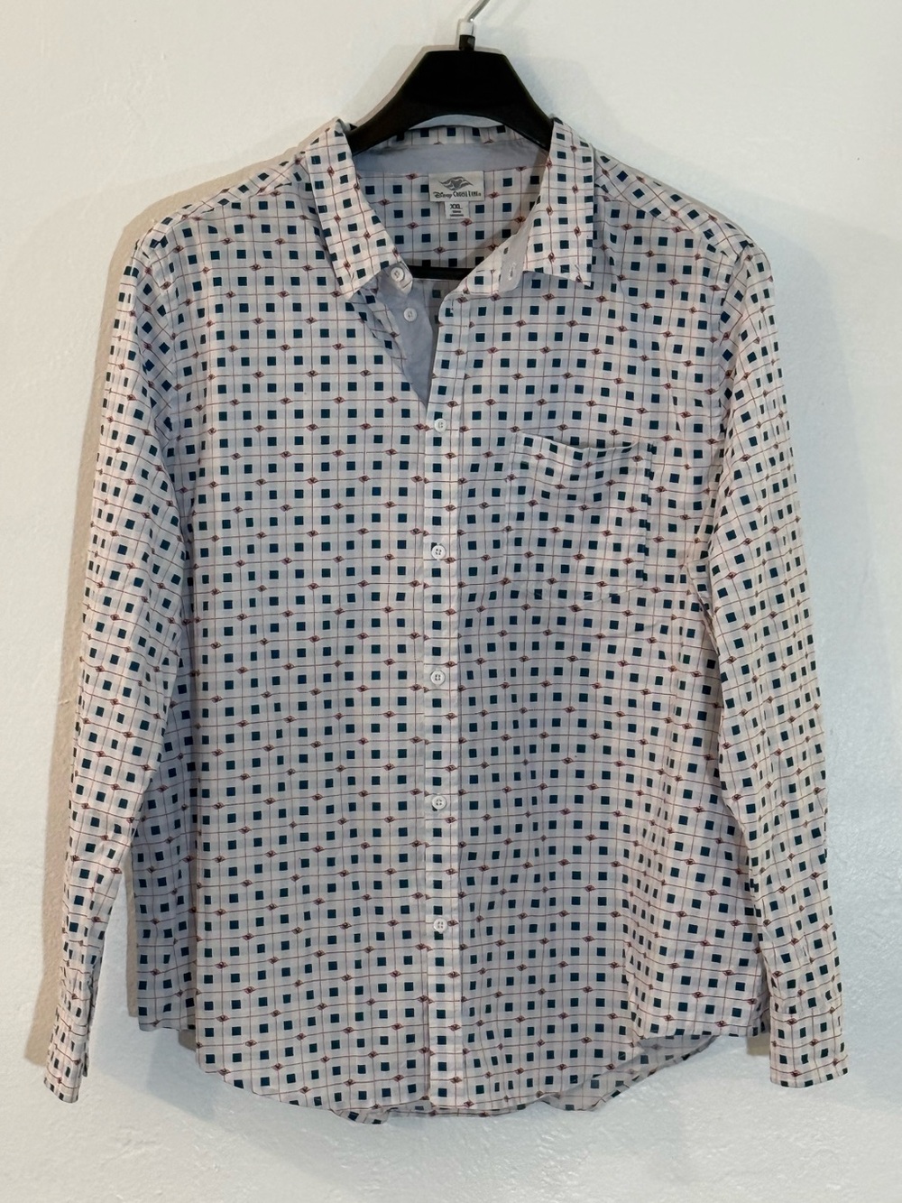 Disney Cruise Line Checkered Button Down Shirt XXL